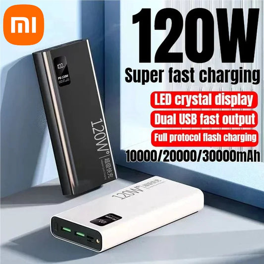 Xiaomi  120W High Capacity Power Bank 30000mAh Fast Charging Powerbank Portable Battery Charger For iPhone  Samsung Huawei