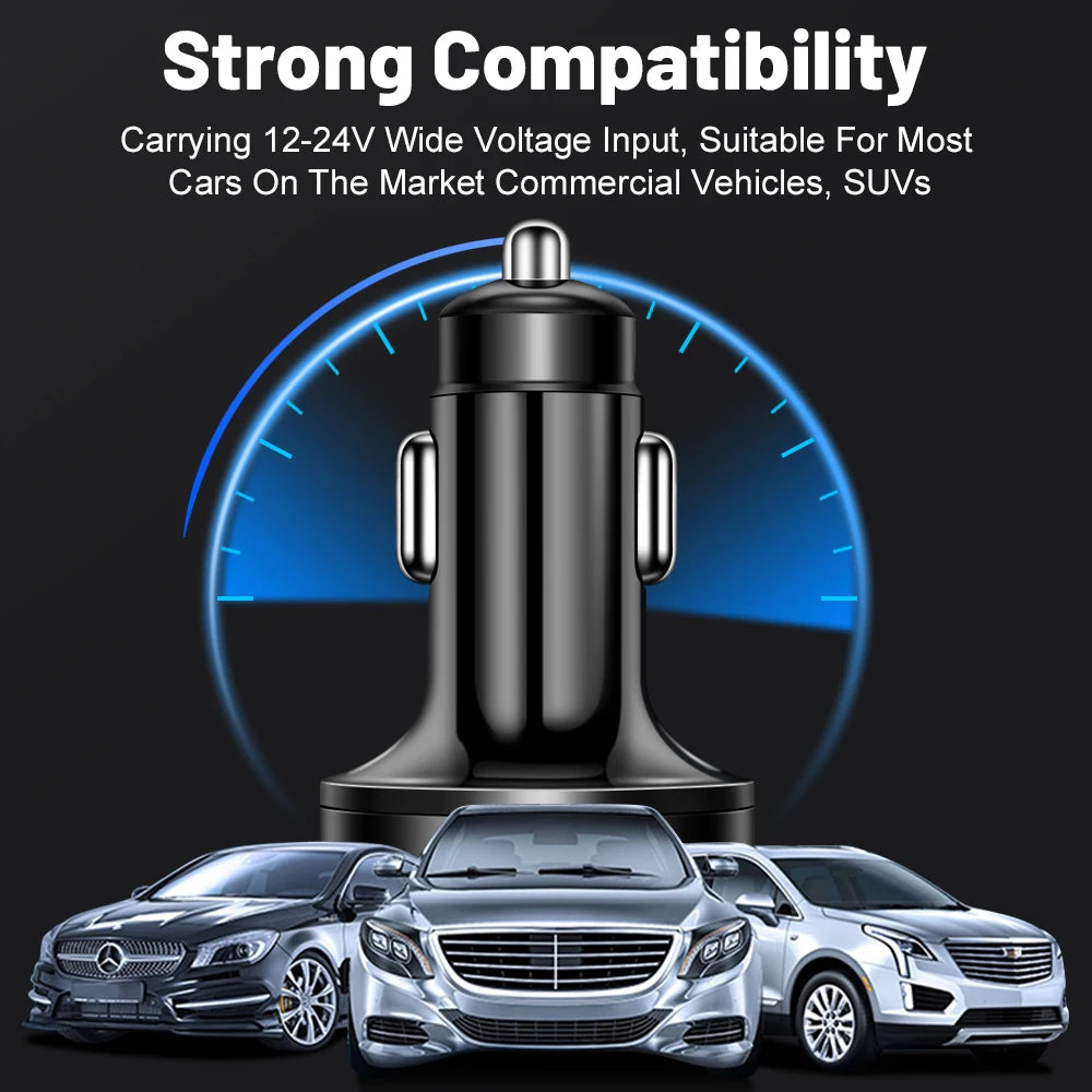 100W Car Charger 6 Ports USB C Charger PD Fast Charging for Iphone 15 14 13 Pro Max  Samsung Galaxy S24 S23 Ultra