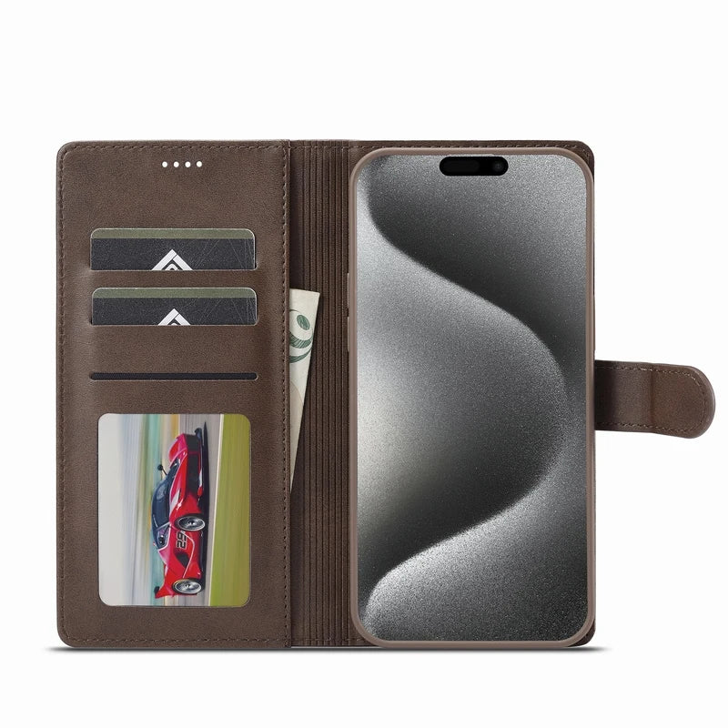 5pcs Wallet Case For iPhone 15 14 13 12 11 Pro Max Cover Leather Card Slots Flip Book Case For iPhone X Xr Xs Max 6 6s 7 8 Plus